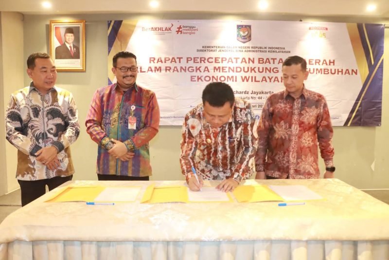 Rapat Batas Daerah Tanjab Barat–Tanjab Timur Hasilkan Kesepakatan ke TPBD Pusat
