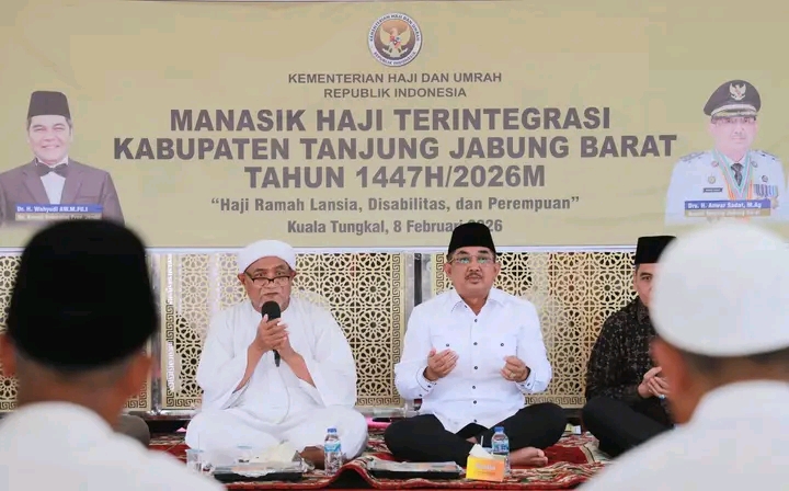 Bupati Anwar Sadat Buka Manasik Haji Terintegrasi Tahun 2026 di Tanjab Barat